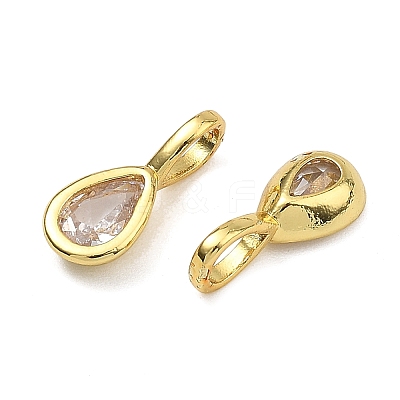 Brass Micro Pave Cubic Zirconia Pendants KK-U050-04G-02-1