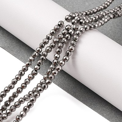 Electroplate Non-magnetic Synthetic Hematite Beads Strands G-J169B-3mm-07-1
