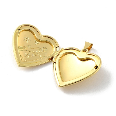 Brass Locket Pendants KK-C092-25G-07-1