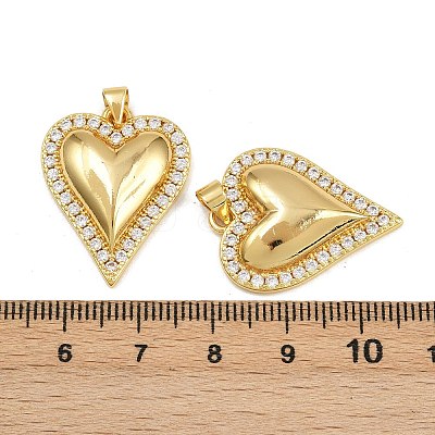 Brass Micro Pave Cubic Zirconia Pendants KK-C132-03D-G-1