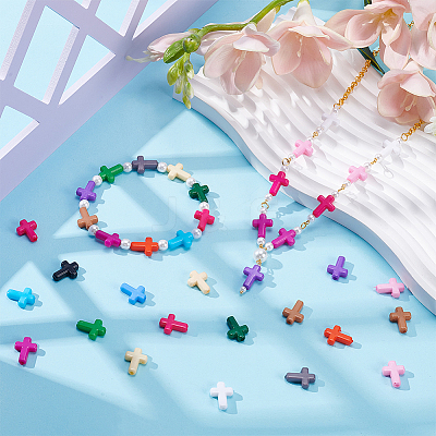 300Pcs 15 Colors Opaque Acrylic Beads SACR-UN0001-04-1