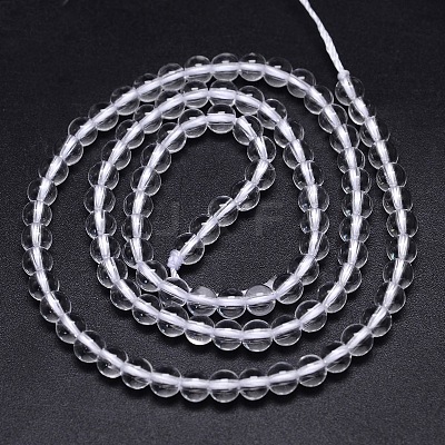 Round Natural Grade AA Quartz Crystal Beads Strands LS-G-H1648-6mm-01N-AA-1