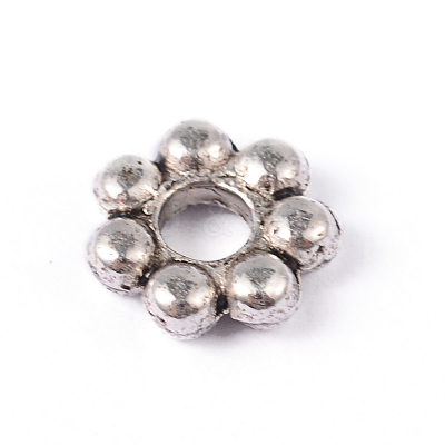 Alloy Daisy Spacer Beads PALLOY-ZN143-AS-NR-1
