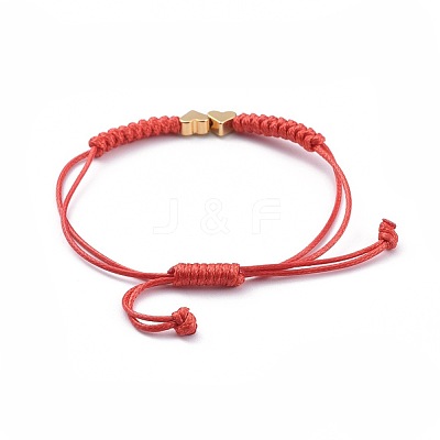 Unisex Adjustable Korean Waxed Polyester Cord Braided Bead Bracelets BJEW-JB04671-02-1