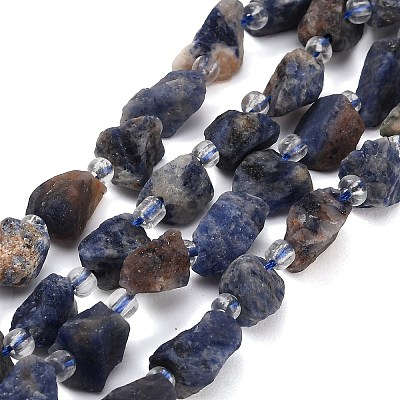 Raw Rough Natural Sodalite Beads Strands GG-CBA0B77-A01-02-1