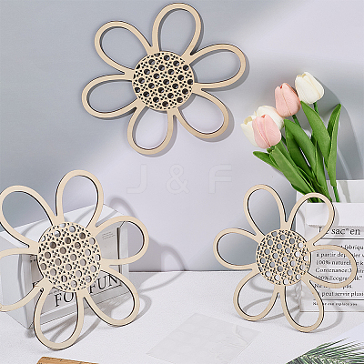 3Pcs Natural Wood Pendants Sets WOOD-WH20002-04B-1