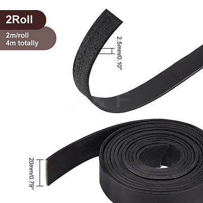 4M Flat Cowhide Leather Cord WL-PH0004-19B-1