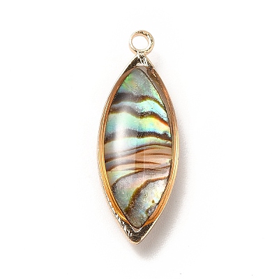 Brass Enamel Pendants KK-K252-10G-02-1