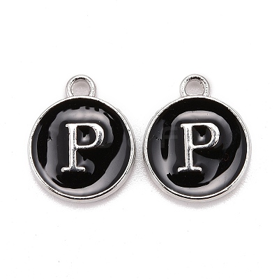 Platinum Plated Alloy Charms LS-ENAM-S118-02P-P-1