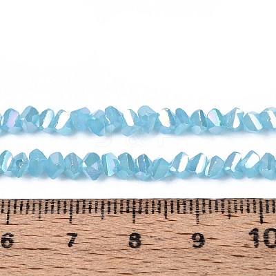 Electroplate Imitation Jade Glass Beads Strands GLAA-N023-4mm-33-1