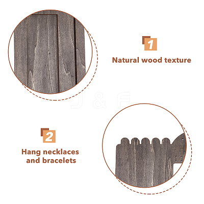 Wooden Jewelry Display Tower with Tray EDIS-WH0030-22-1