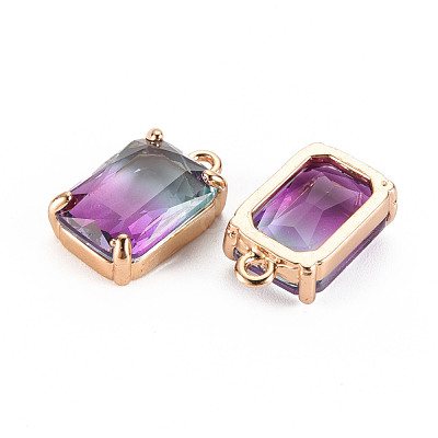 Gradient Color Glass Pendants GLAA-S193-008-A08-1