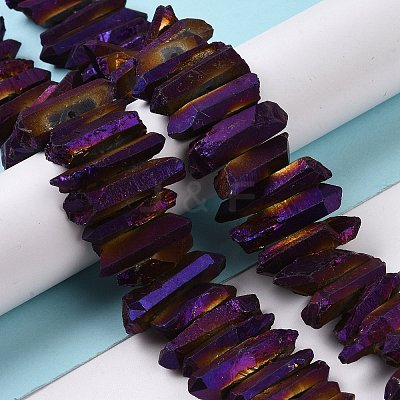 Natural Quartz Crystal Points Beads Strands G-K181-B18-1
