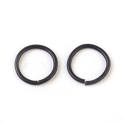 Spray Painted Iron Open Jump Rings IFIN-F149-B12-1