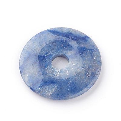 Dyed & Heated Natural Brazil Blue Aventurine Pendants G-S220-11-1