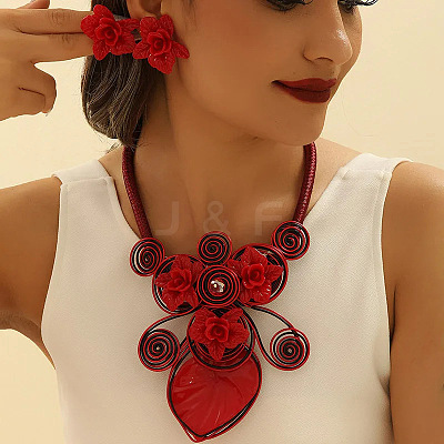 Alloy Aluminum and Acrylic Resin Jewelry Sets FS-WGFFF05-03-1