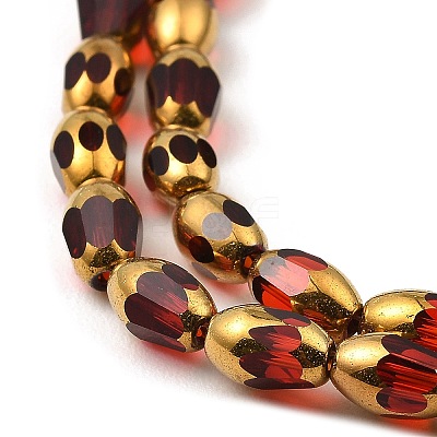 Faceted Electroplate Glass Beads Strands EGLA-P051-04A-A01-1
