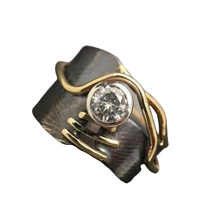 Brass Micro Pave Clear Cubic Zirconia Finger Rings FS-WGE4002-05-1