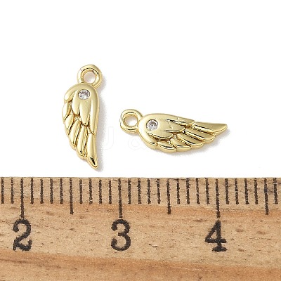Brass Micro Pave Cubic Zirconia Charms KK-U057-16G-1
