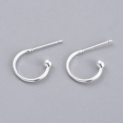 304 Stainless Steel Earring Hooks STAS-K211-01S-1