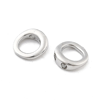 Brass Ring Charm Connectors KK-M306-04P-1