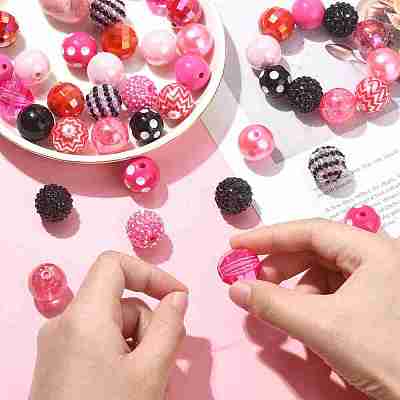 Acrylic & Resin & ABS Plastic Beads Sets MACR-CJ0001-67-1
