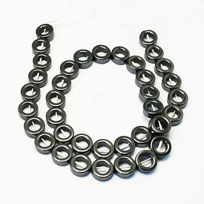 Non-magnetic Synthetic Hematite Beads Strands X-G-S081-14mm-1