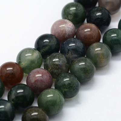 Natural Indian Agate Beads Strands G-I199-05-10mm-1