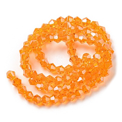 Transparent Electroplate Glass Beads Strands GLAA-F029-4mm-C23-1