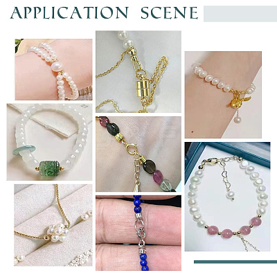 40Pcs 2 Colors Brass Crimp Beads KK-AR0003-27-1