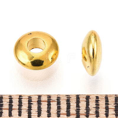 Golden Brass Rondelle Spacer Beads X-KK-E246-G-1