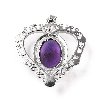 Natural Amethyst Pendants G-I322-04P-03-1