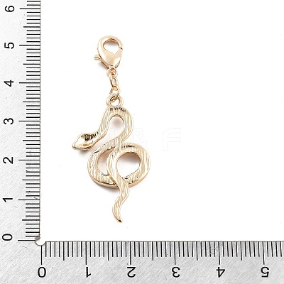 Alloy Rhinestone Pendant Decoration HJEW-P021-01H-G-1