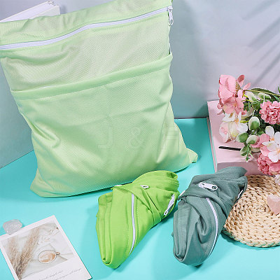 3Pcs 3 Colors Cloth Makeup Storage Zipper Bags ABAG-GL0001-08-1