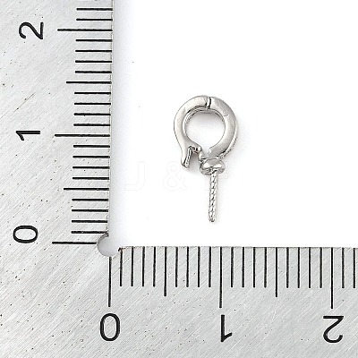 Brass Micro Pave Clear Cubic Zirconia Twister Peg Bails Pendants LS-KK-L219-03-1
