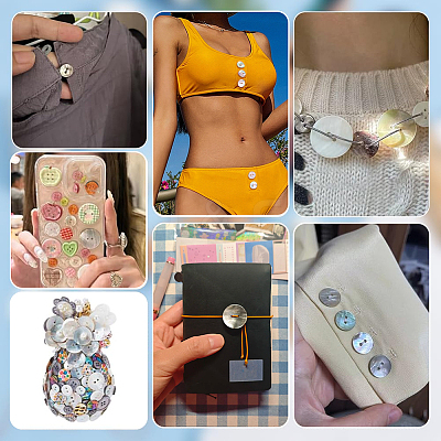 50Pcs Natural Shell Buttons BUTT-PH0001-71-1
