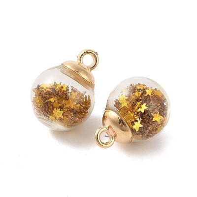 Glass Round Pendants GLAA-P063-01G-02-1