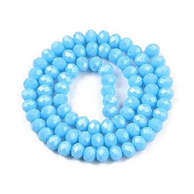 Electroplate Glass Beads Strands EGLA-A044-P6mm-A08-1
