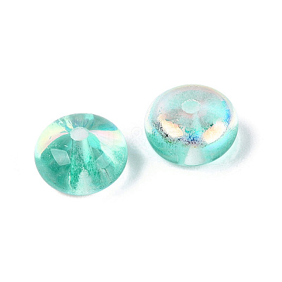 Baking Paint Electroplate Transparent Glass Beads EGLA-Q141-01B-A09-1
