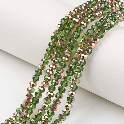 Electroplate Transparent Glass Beads Strands EGLA-A034-T2mm-N02-1