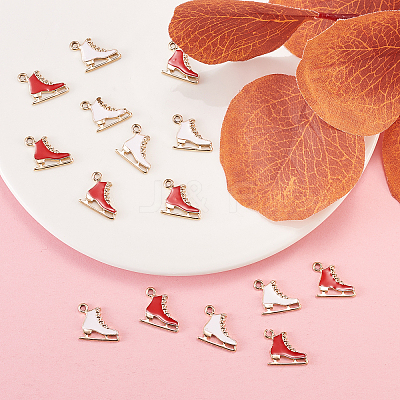 20Pcs 2 Colors Alloy Enamel Pendants PALLOY-CJ0001-137-1