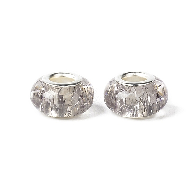 Rondelle Resin European Beads RPDL-A001-01-06-1