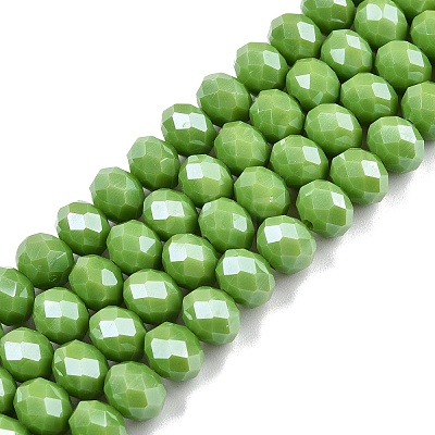 Electroplate Glass Beads Strands EGLA-A044-P8mm-A30-1