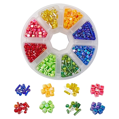 Cube & Seed Beads Kit for DIY Jewelry Making DIY-YW0004-83B-1