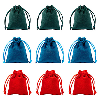 10Pcs Velvet Jewelry Drawstring Storage Pouches ABAG-TA0001-31A-1