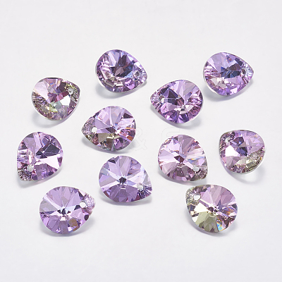 Faceted K9 Glass Rhinestone Charms RGLA-F053-B-001VL-1