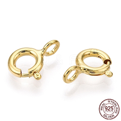 925 Sterling Silver Spring Ring Clasps STER-T004-81B-G-1