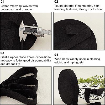 Cotton Cotton Twill Tape Ribbons OCOR-WH0057-30E-02-1