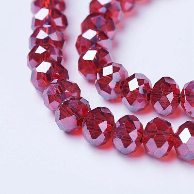 Electroplate Glass Beads Strands EGLA-A034-T2mm-A06-1