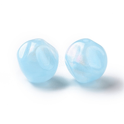 Opaque Acrylic Beads OACR-E014-16B-1